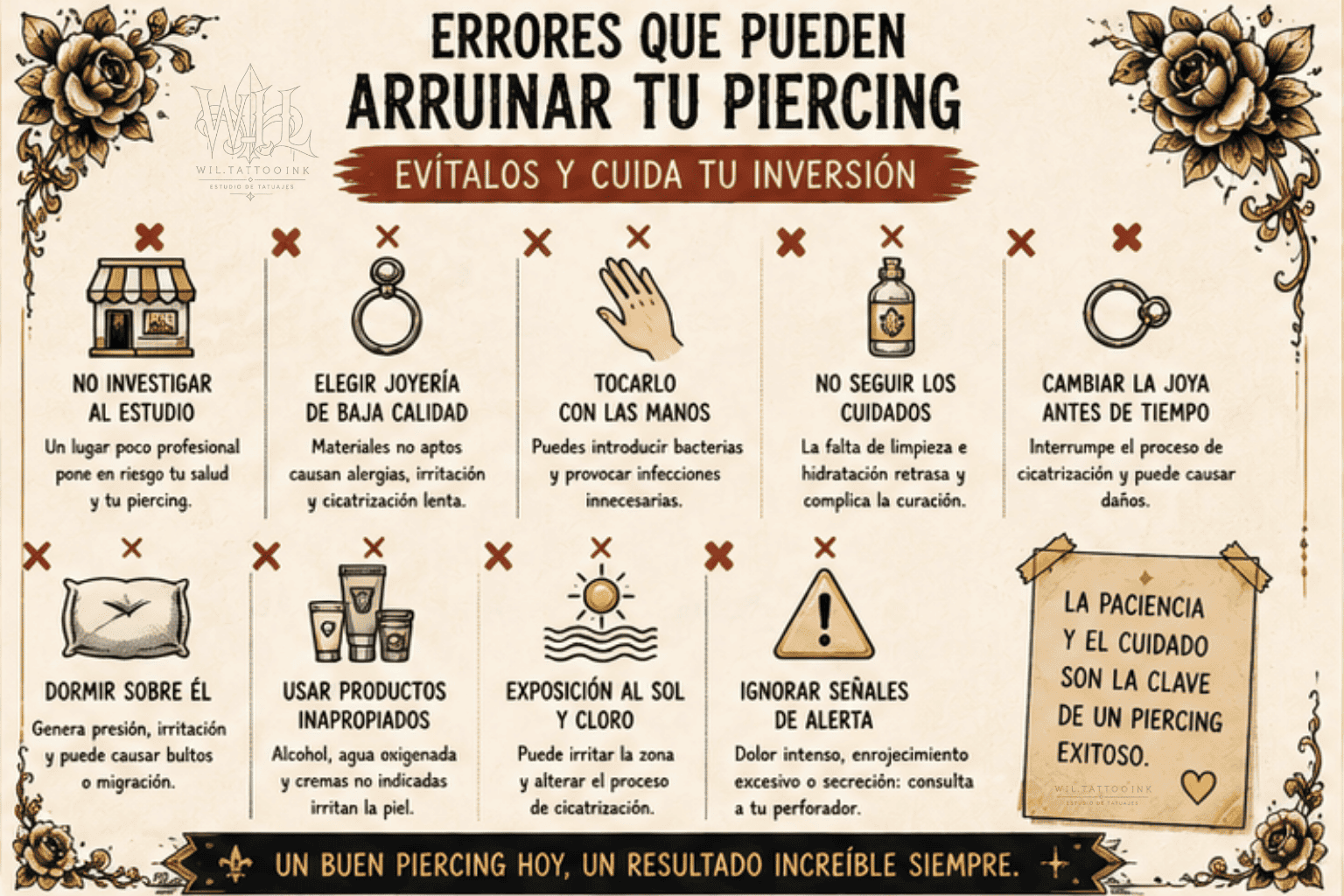 Errores comunes que pueden arruinar un piercing nuevo