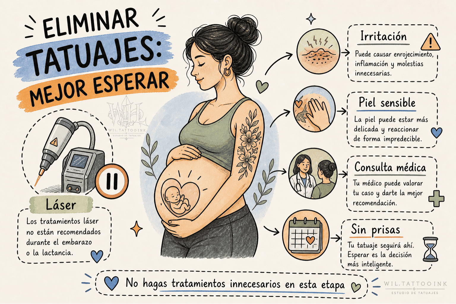 Eliminar tatuajes durante el embarazo o lactancia por qué es mejor esperar